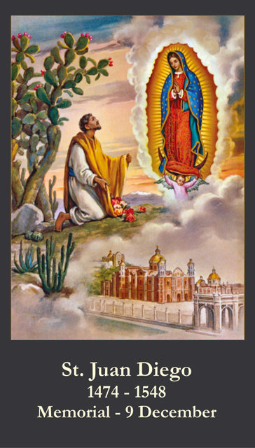 *BILINGUAL* St. Juan Diego Prayer Card (English/Spanish)